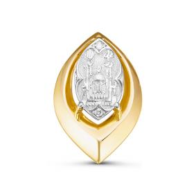 Подвеска из лимонного золота КЮЗ Del'ta DБР135400л с бриллиантом DБР135400л фото