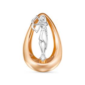 Золотая подвеска КЮЗ Del'ta DБР135554 с бриллиантом DБР135554 фото