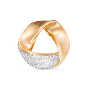 Золотая подвеска КЮЗ Del'ta DБР135557 с бриллиантом DБР135557 фото