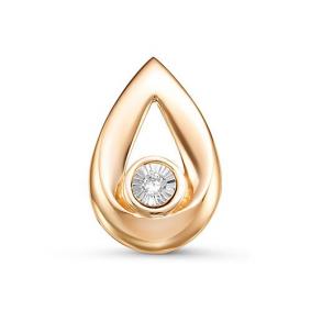 Золотая подвеска КЮЗ Del'ta DБР135568 с бриллиантом DБР135568 фото