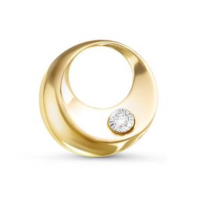 Подвеска из лимонного золота КЮЗ Del'ta DБР135570л с бриллиантом DБР135570л фото