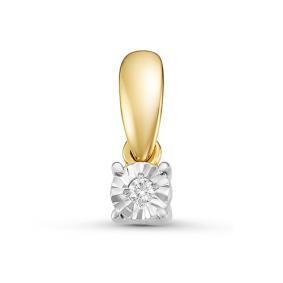 Золотая подвеска КЮЗ Del'ta DБР135583л с бриллиантом DБР135583л фото