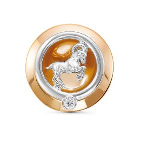 Золотая подвеска Знакзодиака Козерог КЮЗ Del'ta с бриллиантом DБР135588 DБР135588 фото