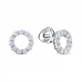 Серьги из белого золота КЮЗ Del'ta DБР152461б с бриллиантом DБР152461б фото