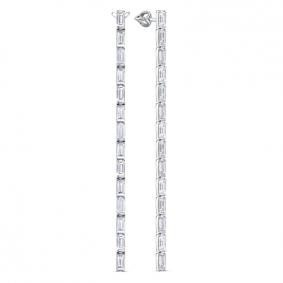 Серьги из белого золота КЮЗ Del'ta DБР152613б с бриллиантом DБР152613б фото