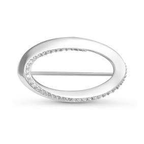 Брошь из белого золота КЮЗ Del'ta DБР160126б с бриллиантом DБР160126б фото