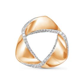 Золотая брошь КЮЗ Del'ta DБР160132 с бриллиантом DБР160132 фото