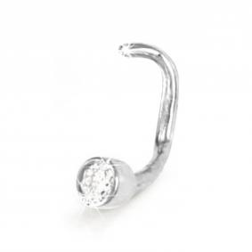 Пирсинг в нос из белого золота КЮЗ Del'ta с бриллиантом DБР190001б DБР190001б фото