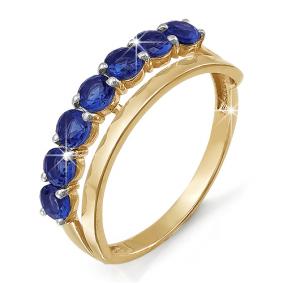 Золотое кольцо КЮЗ Del'ta DБР210272 с сапфиром DБР210272 фото