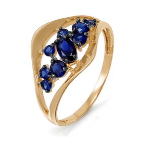 Золотое кольцо КЮЗ Del'ta с сапфировым корундом DБР210501ГТ DБР210501ГТ фото