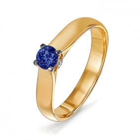 Золотое кольцо КЮЗ Del'ta DБР210830 с сапфиром DБР210830 фото