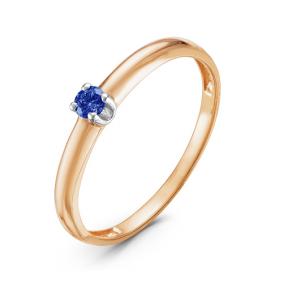 Золотое кольцо КЮЗ Del'ta DБР210913 с сапфиром DБР210913 фото