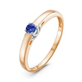 Золотое кольцо КЮЗ Del'ta DБР210916 с сапфиром DБР210916 фото