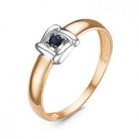 Золотое кольцо КЮЗ Del'ta DБР211232 с сапфиром DБР211232 фото