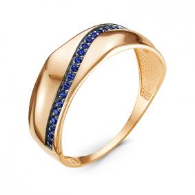 Золотое кольцо КЮЗ Del'ta DБР211263 с сапфиром DБР211263 фото