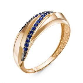Золотое кольцо КЮЗ Del'ta DБР211315 с сапфиром DБР211315 фото
