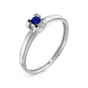 Кольцо из белого золота КЮЗ Del'ta DБР211457рб с сапфиром DБР211457рб фото