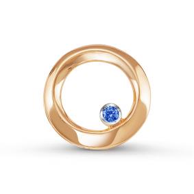 Золотая подвеска КЮЗ Del'ta DБР230053 с сапфиром DБР230053 фото