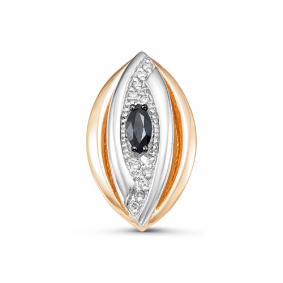 Золотая подвеска КЮЗ Del'ta DБР230081 с бриллиантом и сапфиром DБР230081 фото