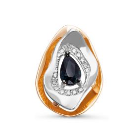 Золотая подвеска КЮЗ Del'ta DБР231164гт с бриллиантом и сапфировым корундом DБР231164гт фото