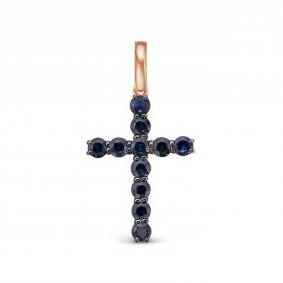 Золотая подвеска КЮЗ Del'ta DБР282475 с сапфиром DБР282475 фото