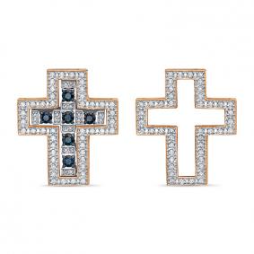 Золотая подвеска КЮЗ Del'ta DБР282782б с бриллиантом и сапфиром DБР282782б фото