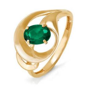 Золотое кольцо КЮЗ Del'ta DБР310095 с изумрудом DБР310095 фото