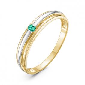 Золотое кольцо КЮЗ Del'ta DБР310912л с изумрудом DБР310912л фото