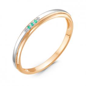 Золотое кольцо КЮЗ Del'ta DБР311007 с изумрудом DБР311007 фото