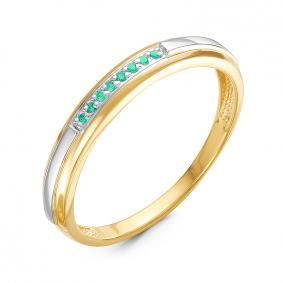 Золотое кольцо КЮЗ Del'ta DБР311011л с изумрудом DБР311011л фото