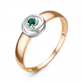 Золотое кольцо КЮЗ Del'ta DБР311228 с изумрудом DБР311228 фото