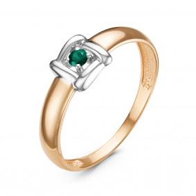 Золотое кольцо КЮЗ Del'ta DБР311232 с изумрудом DБР311232 фото
