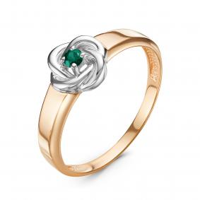 Золотое кольцо КЮЗ Del'ta DБР311235 с изумрудом DБР311235 фото