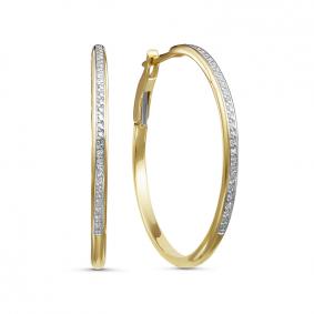 Серьги из лимонного золота КЮЗ Del'ta DБР520135л с бриллиантом DБР520135л фото