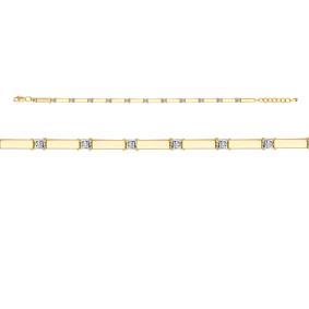 Браслет из лимонного золота КЮЗ Del'ta DБР770224л с бриллиантом DБР770224л фото