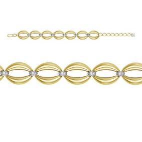 Браслет из лимонного золота КЮЗ Del'ta DБР770983л с бриллиантом DБР770983л фото