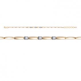 Золотой браслет КЮЗ Del'ta DБР772142 с бриллиантом DБР772142 фото