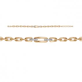 Золотой браслет КЮЗ Del'ta DБР772206 с бриллиантом DБР772206 фото