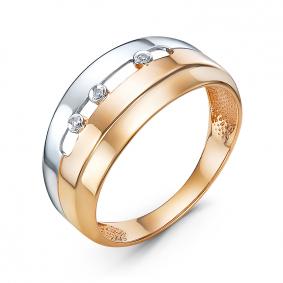 Золотое кольцо КЮЗ Del'ta DБр111763 с бриллиантом DБр111763 фото