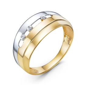 Кольцо из лимонного золота КЮЗ Del'ta DБр111763л с бриллиантом DБр111763л фото