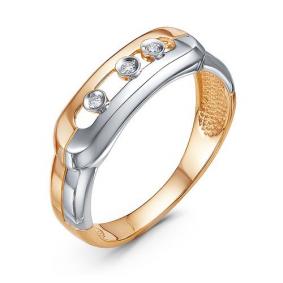 Золотое кольцо КЮЗ Del'ta DБр111767 с бриллиантом DБр111767 фото