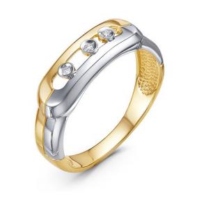 Кольцо из лимонного золота КЮЗ Del'ta DБр111767л с бриллиантом DБр111767л фото