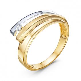 Кольцо из лимонного золота КЮЗ Del'ta DБр111776л с бриллиантом DБр111776л фото