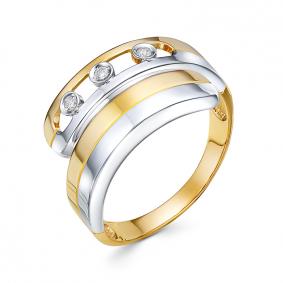 Кольцо из лимонного золота КЮЗ Del'ta DБр111778л с бриллиантом DБр111778л фото