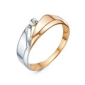 Золотое кольцо КЮЗ Del'ta DБр111785 с бриллиантом DБр111785 фото