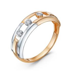 Золотое кольцо КЮЗ Del'ta DБр111787 с бриллиантом DБр111787 фото