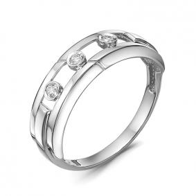 Кольцо из белого золота КЮЗ Del'ta DБр111787б с бриллиантом DБр111787б фото