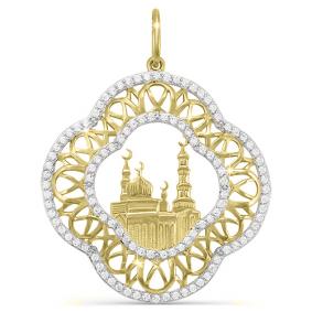 Золотая подвеска КЮЗ Del'ta DЛ030781 с фианитом DЛ030781 фото