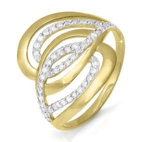 Кольцо из лимонного золота КЮЗ Del'ta DЛ111144 с фианитом DЛ111144 фото