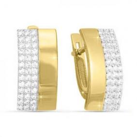 Серьги из лимонного золота КЮЗ Del'ta DЛ121183 с фианитом DЛ121183 фото